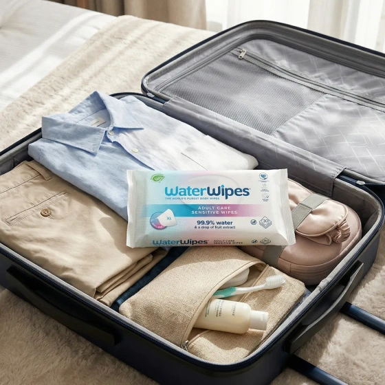 Water Wipes Adult Care Feuchttücher für Erwachsene XL, 30 Stück