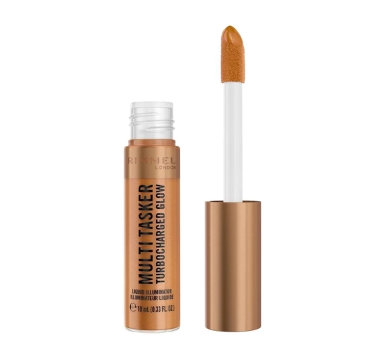 Rimmel Multi-Tasker Turbocharged Glow Flüssiger Highlighter 008 It's Giving Bronze 10 ml