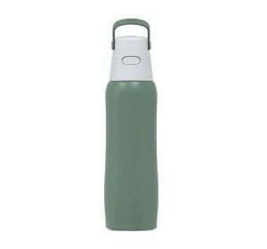 Dafi Solid Steel Cold Thermische Filterflasche mit Aktivkohlefilter 0,5 l Grün