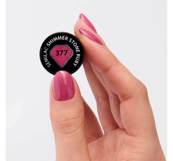Kliknij na zdjęcie, aby je powiększyć Semilac UV-Hybridlack 377 Shimmer Stone Ruby 7 ml
