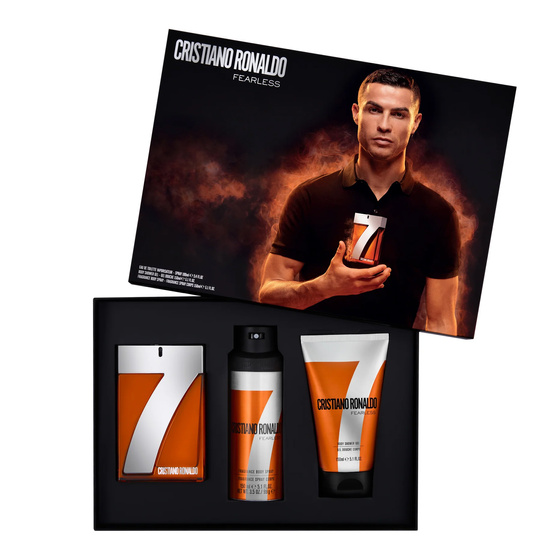 Cristiano Ronaldo CR7 Fearless Eau de Toilette Spray 100 ml + Deodorant-Spray 150 ml + Duschgel 150 ml