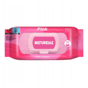 Naturelle Pink Parfümierte Feuchttücher Toilette mit rosa Vliesstoff 70 Stück