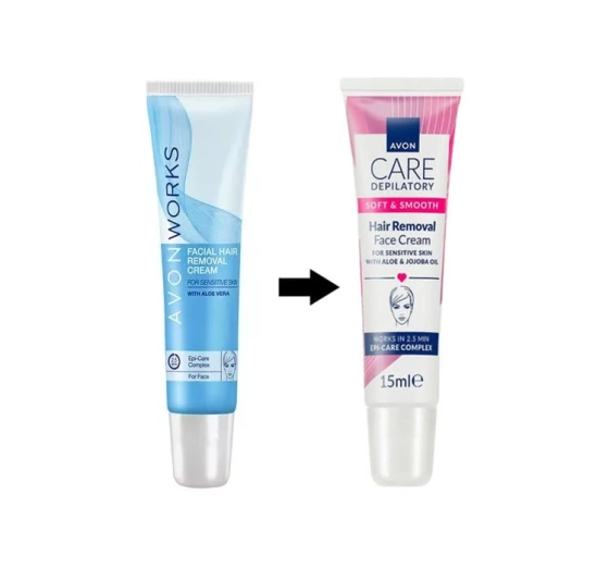 AVON WORKS GESICHTSHAARENTFERNUNGSCREME FÜR EMPFINDLICHE HAUT 15ML