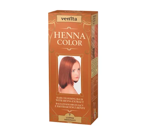 Venita Henna Color Farbpflege mit Henna-Extrakt 7 Kupfer 75 ml