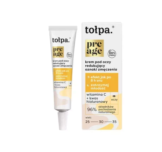 Kliknij na zdjęcie, aby je powiększyć TOŁPA PRE AGE AUGENCREME ZUR REDUZIERUNG VON ERMÜDUNGSERSCHEINUNGEN 10ML