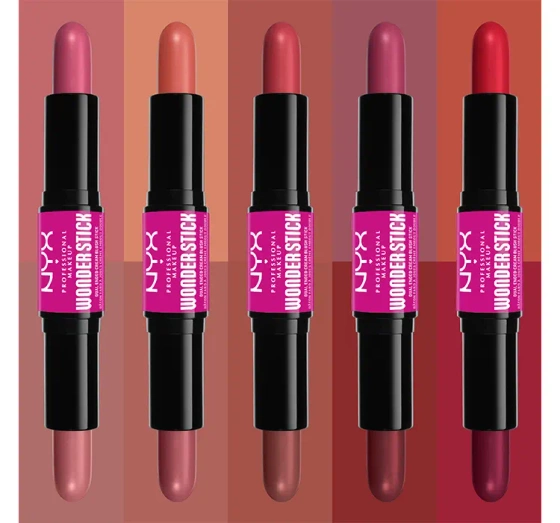 NYX Professional Makeup Wonder Stick doppelseitiges Stift-Rouge 01 Light Peach + Baby Pink 2 x4 g