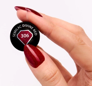 SEMILAC HYBRIDLACK FESTIVE WONDER COLORS 306 DIVINE RED 7ML