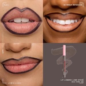 NYX Professional Makeup Lip Lingerie Wasserfester Lippenkonturenstift mit Tint 12 Wild Side 1 ml