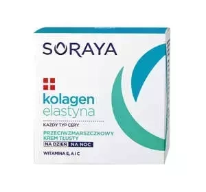 Soraya Kollagen und Elastin – Anti-Falten-Creme für fettige Haut, für Tag und Nacht, 50 ml