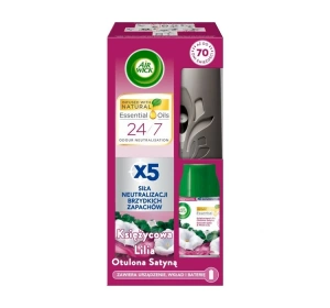 Air Wick Freshmatic Set Automatischer Lufterfrischer + Nachfüllung Mondlilie in Satin gehüllt