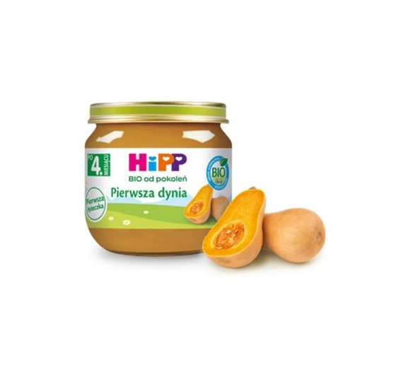 HIPP Bio Gemüsemenü nach dem 4. Monat – Erster Butternut-Kürbis 80g