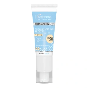 Bielenda Professional Supremelab Hydra Glow schützende Hydro-Gesichtscreme mit CC-Tönungsformel SPF50 40 ml
