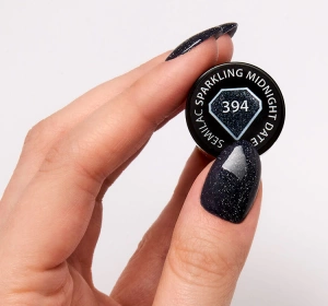 SEMILAC HYBRIDLACK LOVE IS IN THE NAILS 394 SPARKLING MIDNIGHT DATE 7ML