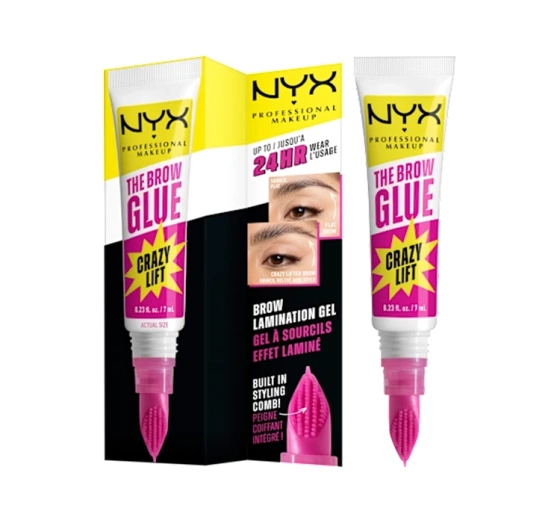 NYX Professional Makeup The Brow Glue Crazy Lift transparentes Augenbrauengel 7 ml