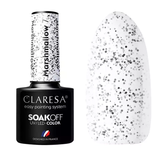 CLARESA SOAK OFF HYBRIDLACK MARSHMALLOW 7 5ML