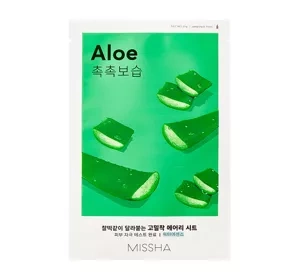 Missha Airy Fit Sheet Mask Aloe Feuchtigkeitsspendend-elastizitätsfördernde Tuchmaske 19ml