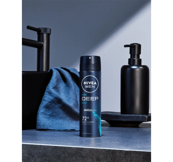 NIVEA MEN DEEP BLACK CARBON BEAT ANTI TRANSPIRANT SPRAY 150ML