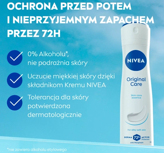 NIVEA ORIGINAL CARE ANTITRANSPIRANT SPRAY FÜR FRAUEN 150ML