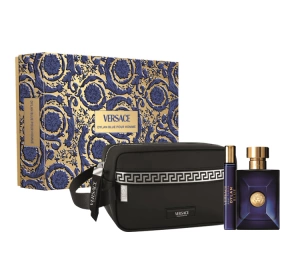 VERSACE DYLAN BLUE POUR HOMME EDT SPRAY 100ML + 10ML + KOSMETIKTASCHE SET