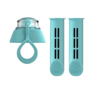 Dafi Soft 2 x Aktivkohlefilter + Verschlusskappe für Wasserflasche Minze