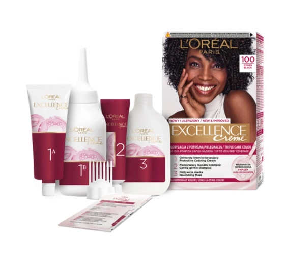 LOREAL EXCELLENCE CREME HAARFARBE 100 SCHWARZ