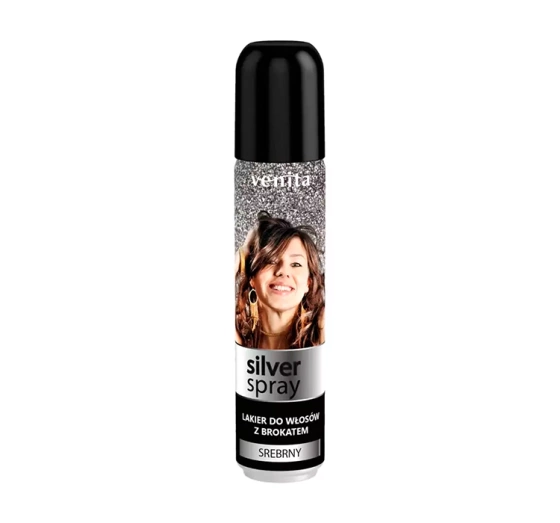 Venita Haarspray mit Glitzer, Silber, 75 ml 