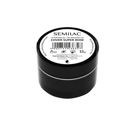 Semilac UV Aufbaugel zur Nagelverlängerung Cover Super Rose 15 g