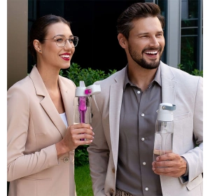 Dafi Solid Filterflasche mit Aktivkohlefilter 0,7 l Rosa