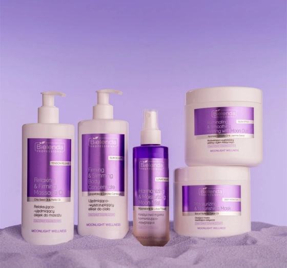 Kliknij na zdjęcie, aby je powiększyć Bielenda Professional Moonlight Wellness Feuchtigkeitsspendend-harmonisierender Körperspray 200 ml