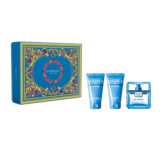 Kliknij na zdjęcie, aby je powiększyć VERSACE MAN EAU FRAICHE EDT SPRAY 50ML + DUSCHGEL 50ML + AFTER SHAVE 50ML SET