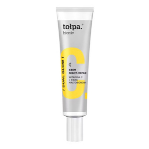 Tołpa Bionic Dual Glow Night Repair – strahlende Nachtcreme mit Vitamin C und Maltobionsäure, 40 ml