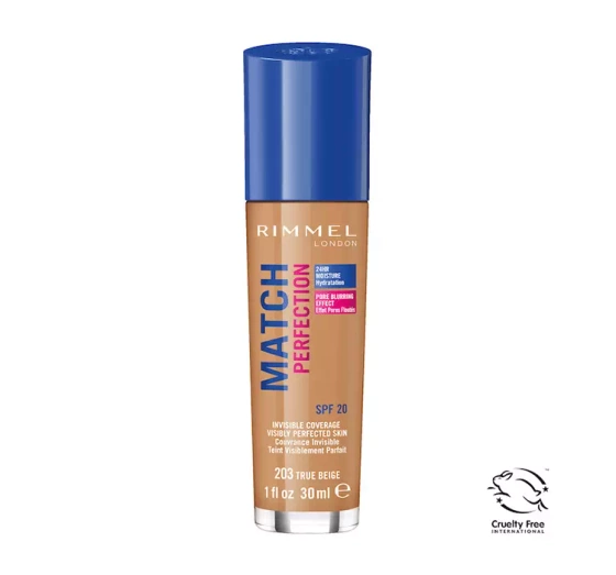RIMMEL MATCH PERFECTION GRUNDIERUNG MAKE UP TRUE BEIGE 203