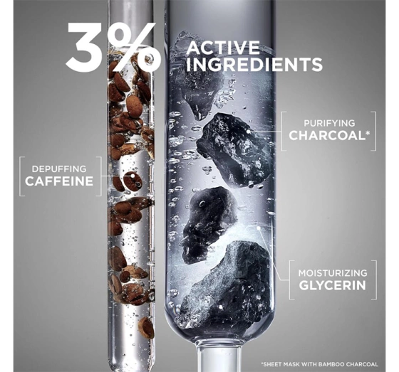 Kliknij na zdjęcie, aby je powiększyć GARNIER SKIN NATURALS CHARCOAL CAFFEINE AUGENPADS 5G