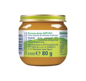 HIPP Bio Gemüsemenü nach dem 4. Monat – Erster Butternut-Kürbis 80g