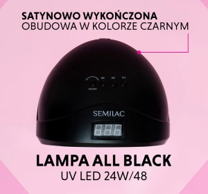 Semilac All Black! UV LED Lampe 24/48W