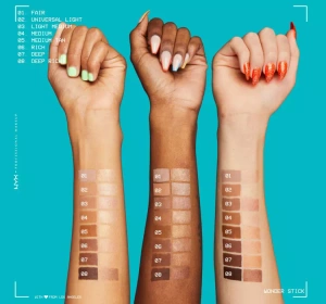 NYX PROFESSIONAL MAKEUP WONDER STICK STIFT ZUR KONTURIERUNG DES GESICHTS 02 UNIVERSAL LIGHT 2x4G